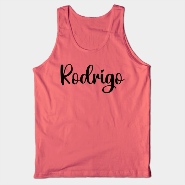 Rodrigo, Typography Name Tank Top by Arabic calligraphy Gift 